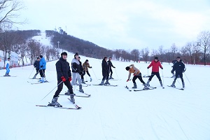 体育教育系滑雪课